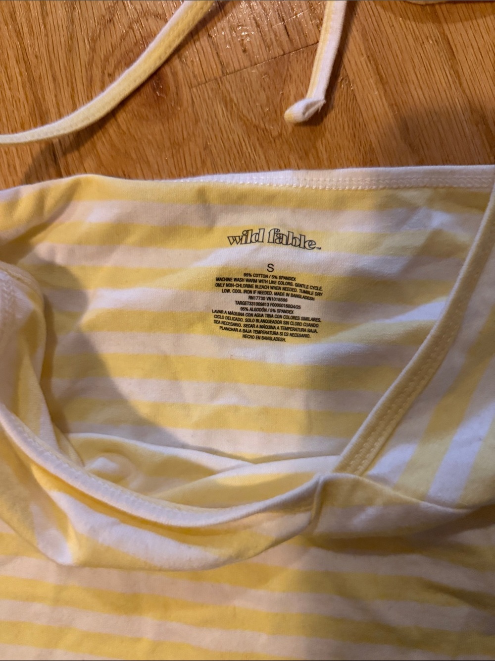 wild fable Yellow & White Striped Halter Camisole - Picture 2 of 2